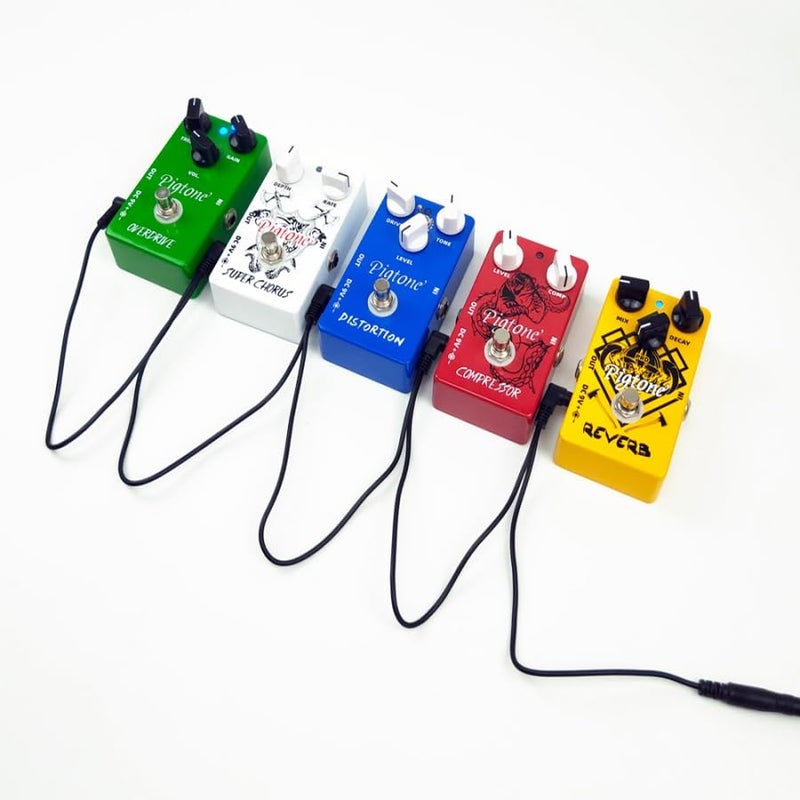 Godtone 9V DC 1 to 5Way Daisy Chain Power Supply Splitter Guitar Effect Pedal Adapter, Black - Image 2